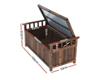 Gardeon Wooden Outdoor Garden Storage Box Bench Charcoal
