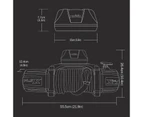 X-BULL 14500LBS Electric Winch 12V Synthetic Rope Wireless Remote 4X4 4WD