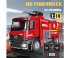 Huina 1:14 RC Fire Truck Toy Car Water Cannon Gun Construction Kids Toy