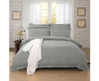 Tailored 1000TC Ultra Soft Quilt/Doona/Duvet Cover Set (Single/Double/Queen/King/Super King Size Bed) - Gray