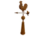 Willow & Silk Rooster Weather Vane Ornament - Rust