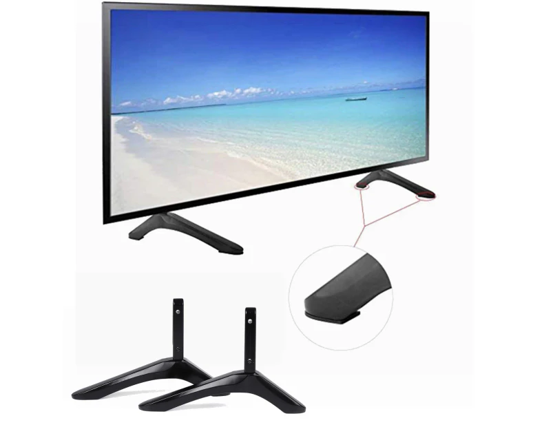 For Most 32-65" LCD LED Plasma Screen Universal Table Flat Top TV Stand Base Legs