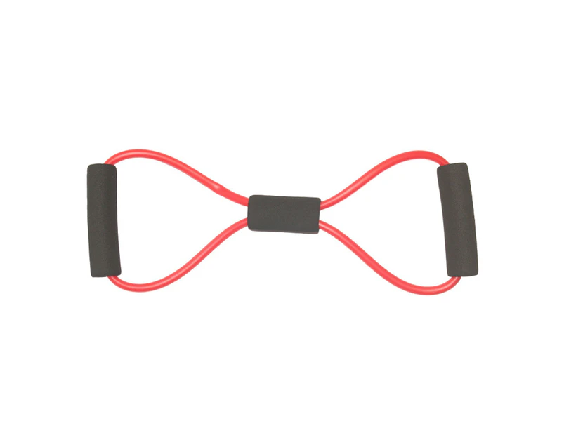 Figure 8 Exercise Stretch Bands -Arm Shoulder Back Workout Elastic String Women Light Fitness Tools-Red