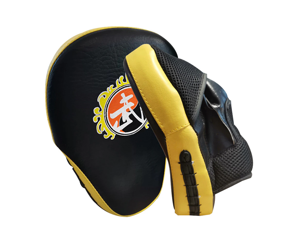 Boxing MMA Punching Mitts Focus Pads-Yellow