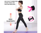 Pull Rope Band Chest Expander - Multifunction with Handle 8 Word Elastic Home Exercise Resistance Tube Bands-Black