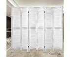 Artiss 6 Panel Room Divider Screen 245x170cm Louver White