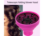 Soft Silicone Collapsible Hairdryer Diffuser Hairdressing Dryer Blower Hood Blue