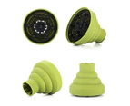 Soft Silicone Collapsible Hairdryer Diffuser Hairdressing Dryer Blower Hood Green