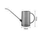 Black Watering Can, 1 L Long Spout Watering Cans, Used for Indoor Succulents, Garden Flowers Potted Plants-Grey