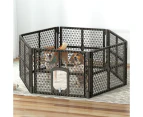 i.Pet Dog Playpen Enclosure 6 Panel Pet Fence Plastic Play Pen