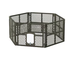 i.Pet Dog Playpen Enclosure 6 Panel Pet Fence Plastic Play Pen