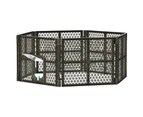 i.Pet Dog Playpen Enclosure 6 Panel Pet Fence Plastic Play Pen