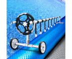 Aquabuddy Pool Cover 500 Micron 8x4.2m Swimming Pool Silver Solar Blanket 5.5m Roller