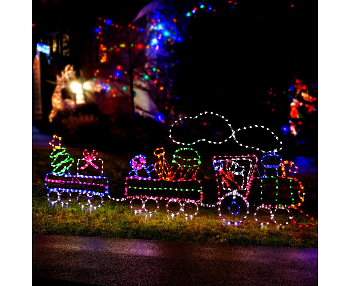 Jingle Jollys Christmas Lights 210cm Train 631 LED Decorations