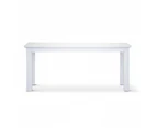 Laelia Dining Table 180cm Solid Acacia Timber Wood Coastal Furniture - White