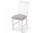 Laelia 9pc Dining Set 220cm Table 8 Chair Acacia Wood Coastal Furniture - White