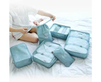 6Pcs/Set Portable Travel Mesh Pouch Storage Bag Luggage Case Clothes Organizer Beige
