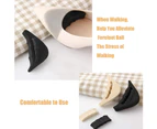 2 Pairs Shoe Fillers Shoe Pads Toe Insoles,Toe Inserts for Oversized Shoes (Black & Flesh)