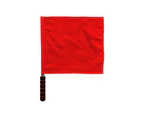 Referee flag stainless steel command hand flag red signal flag sponge handle special patrol performancestainless steel red