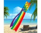 2 Pack Colorful Rainbow Hanging Decorative Patriotic Socks Outdoor Hanging13x100cm Rainbow Hair Dryer Oblique Stripe Love