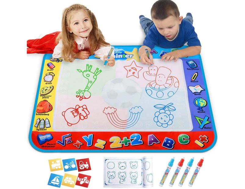 Water Doodle Mat - Kids Painting Writing Doodle Toy Mat - Color Doodle Drawing Mat for Girls Boys Age 3 4 5+ Years Old