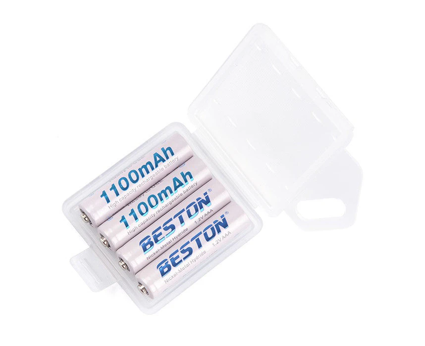 4PCS Beston Rechargeable Battery NiMH AAA 1.2V 1100mAh With Carry Box