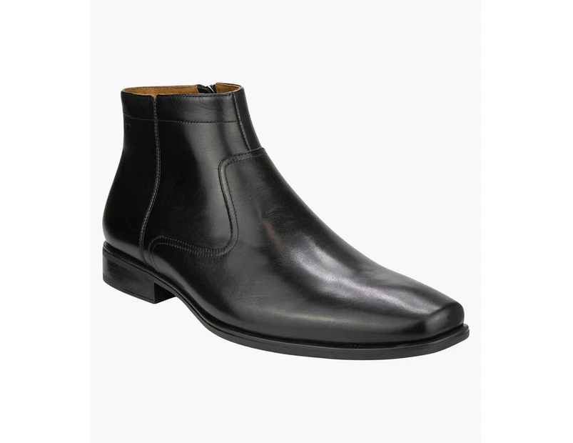 Florsheim Jackson Zip Boot Men's Plain Toe Zip Boot Shoes - BLACK