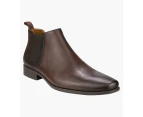 Florsheim Jackson Chelsea Men's Plain Toe Chelsea Boot Shoes - BROWN