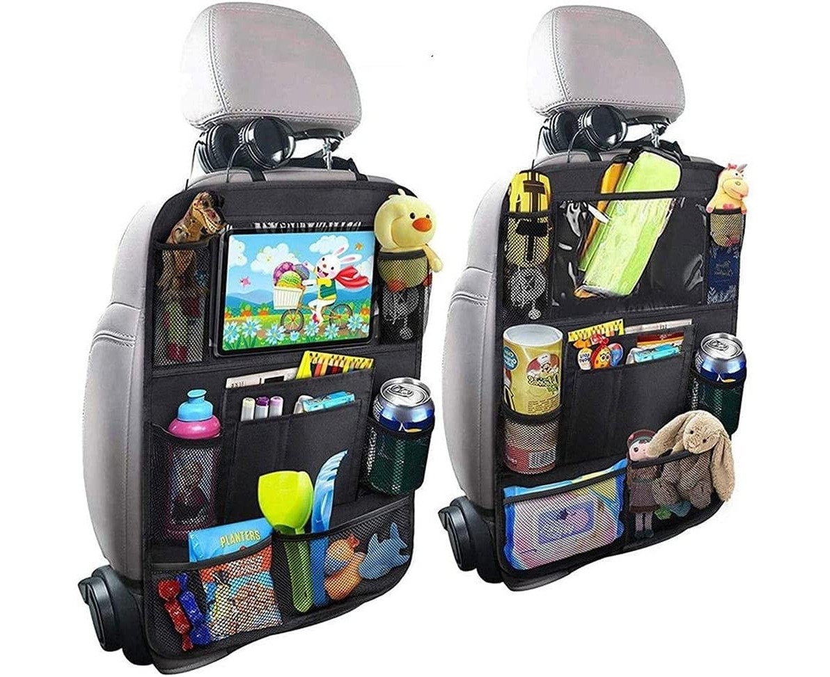 2 Pack Car Back Seat Organiser iPad Pocket Holder Kids Toy Storage Travel  Storage Bag