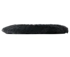 Charlie's Shaggy Faux Fur Round Padded Pet Lounging Mat - Charcoal