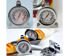 Stainless Steel Stand Up Dial Oven Thermometer Food Meats Temperature Gauge