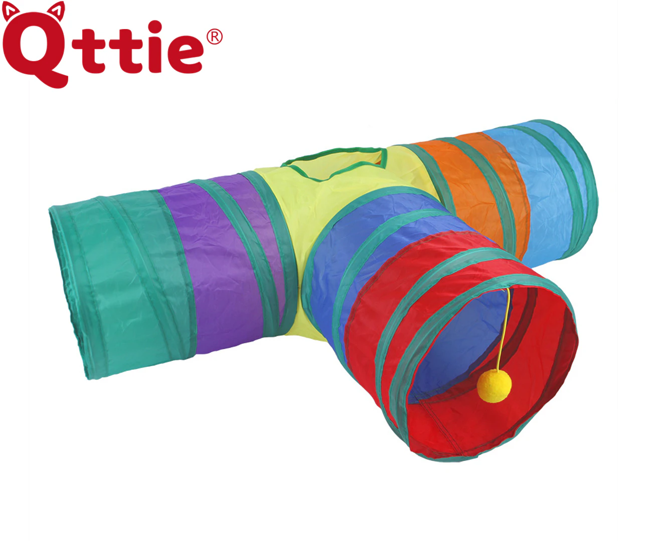 Qttie Cat Kitten Puppy Tunnel Play Toy Foldable Funny Exercise Rabbit Pet Tunnel