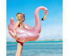 Inflatable Pool Float Swim Ring Rose Gold Flamingo 120cm