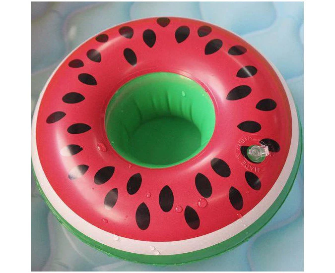 Inflatable Fruit Drink Cup Holder Float For Party - Watermelon, 1PCS