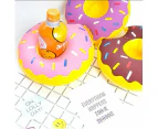 Inflatable Donut Drink Cup Holder Float For Party - Random Color