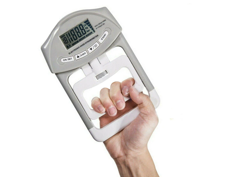 Digital Dynamometer Hand Grip Electronic Power Measure Strength Muscle Tester - Grey