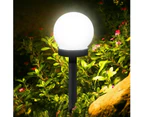 LED Solar Round Ball Lights Garden Path Outdoor Ground Spike Plug Lamp