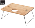 West Avenue Rectangular Travel Picnic Table - Natural/Silver