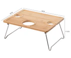 West Avenue Rectangular Travel Picnic Table - Natural/Silver