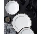 Noritake 12-Piece Toorak Noir Dinner Set - White/Platinum/Black