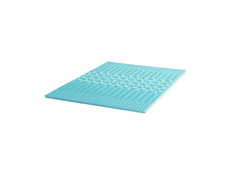 Cool Gel Memory Foam Mattress Topper Matress Support Bedding 5/8cm 7-Zone