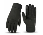 Winter Warm Thermal Outdoor Sports Waterproof Windproof Touch Screen Bike Gloves - Gray