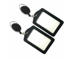 2 Sets Retractable Lanyard ID Badge Opal Card Holder Business Pass