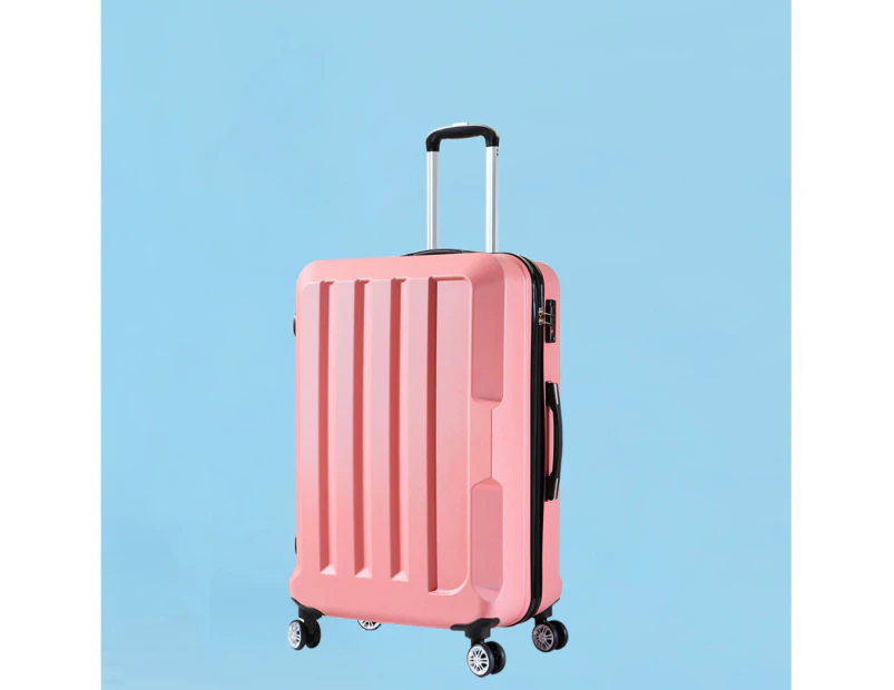 Slimbridge 24" Travel Luggage Lightweight Check In Cabin Suitcase TSA Rose Gold