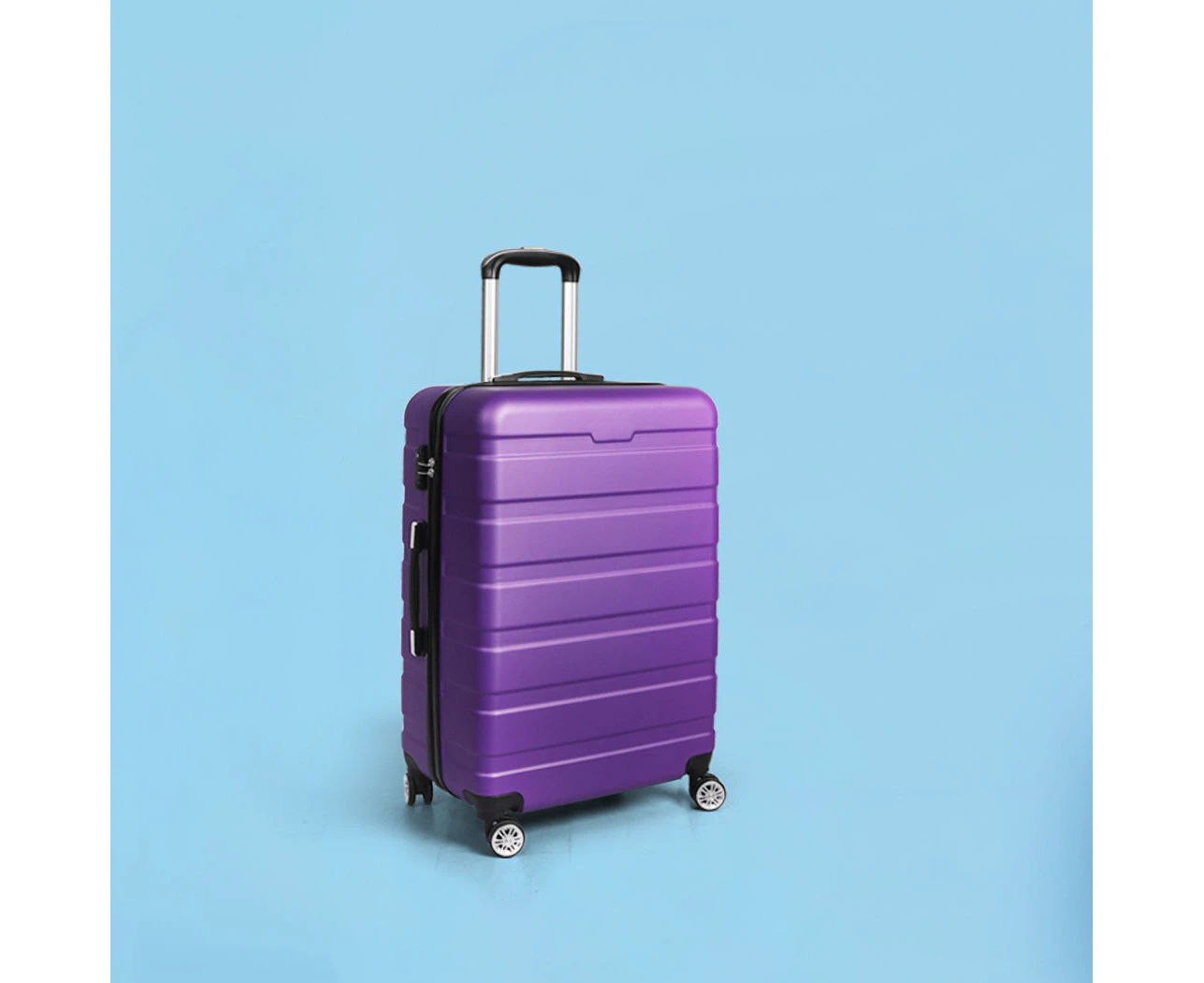 Slimbridge 20" Carry On Luggage Case Suitcase Travel TSA Lock Hard Shell Purple