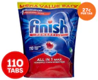 110pk Finish Powerball Super Charged All In One Max Dishwashing Tablets