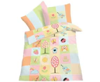 Birds, Butterflies and Flowers Doona/Duvet/Quilt Cover Set for Cot or Toddler Bed
