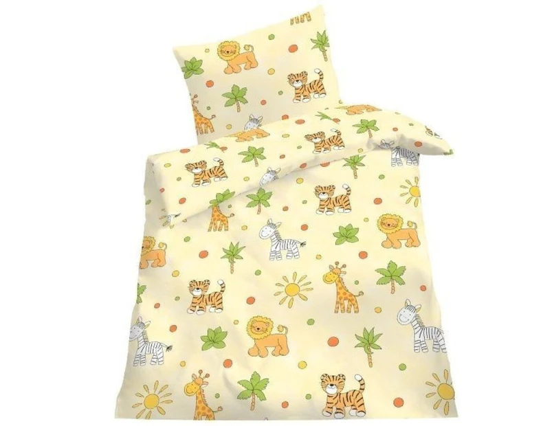 Wild Animals Quilt Cover Set for Cot or Toddler Bed