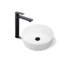 Ceramic Sink w/Basin Tap mixer w/Pop Up Waste Set Black Tall Bathroom tap Brass NO Overflow Waste Strainer