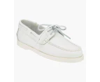 Florsheim Brenda Women's Moc Toe Boat Shoe Shoes - WHITE